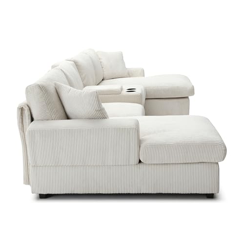 Oversized Modular Sectional Sofa with Movable Ottoman E909