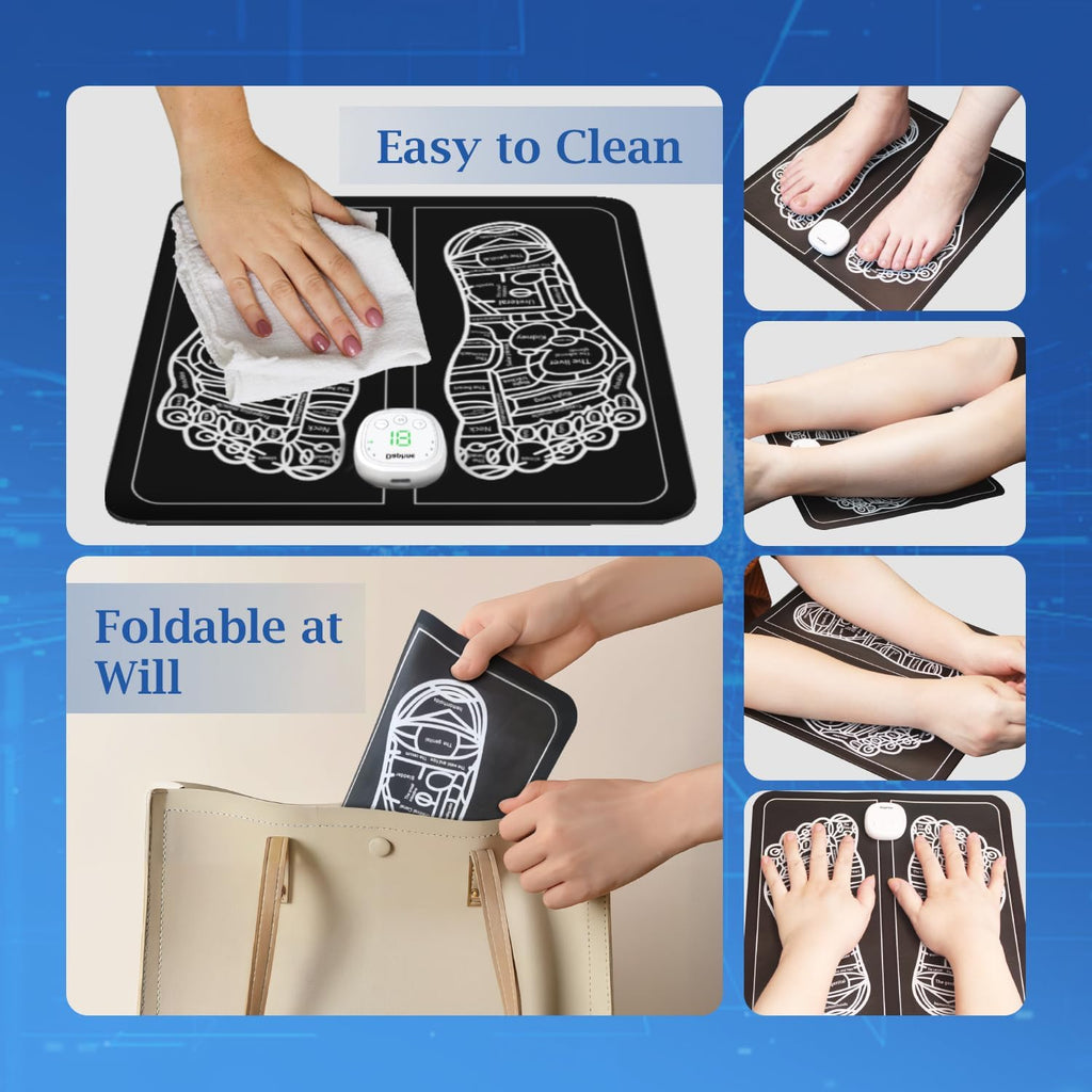 EMS Foot Massager for Neuropathy with 6 Modes & 19 Levels H12150