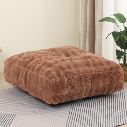 Comfy Lazy Floor Sofa Bean Bag Chair for Adults, Brown B5496