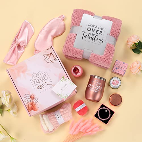 Women Gift Basket with Tumbler and Blanket G4833