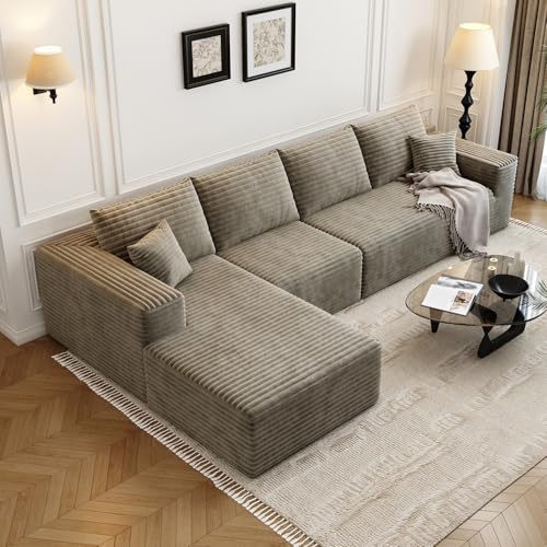 Cloud Modular Sectional Sofa with Ottoman, U Shaped, Black M332378
