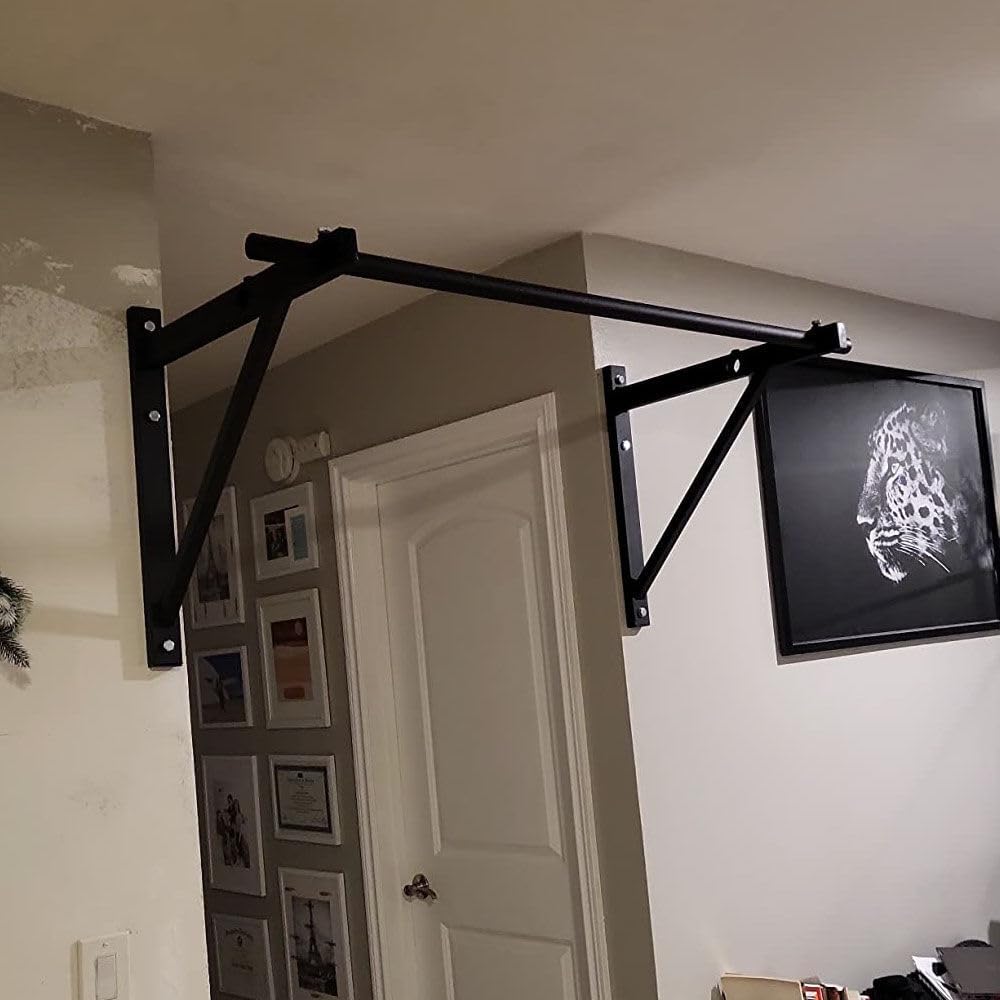 Titan Fitness Adjustable Depth 52" Wall Mounted Pull Up Bar, 400 LB Capacity F4753