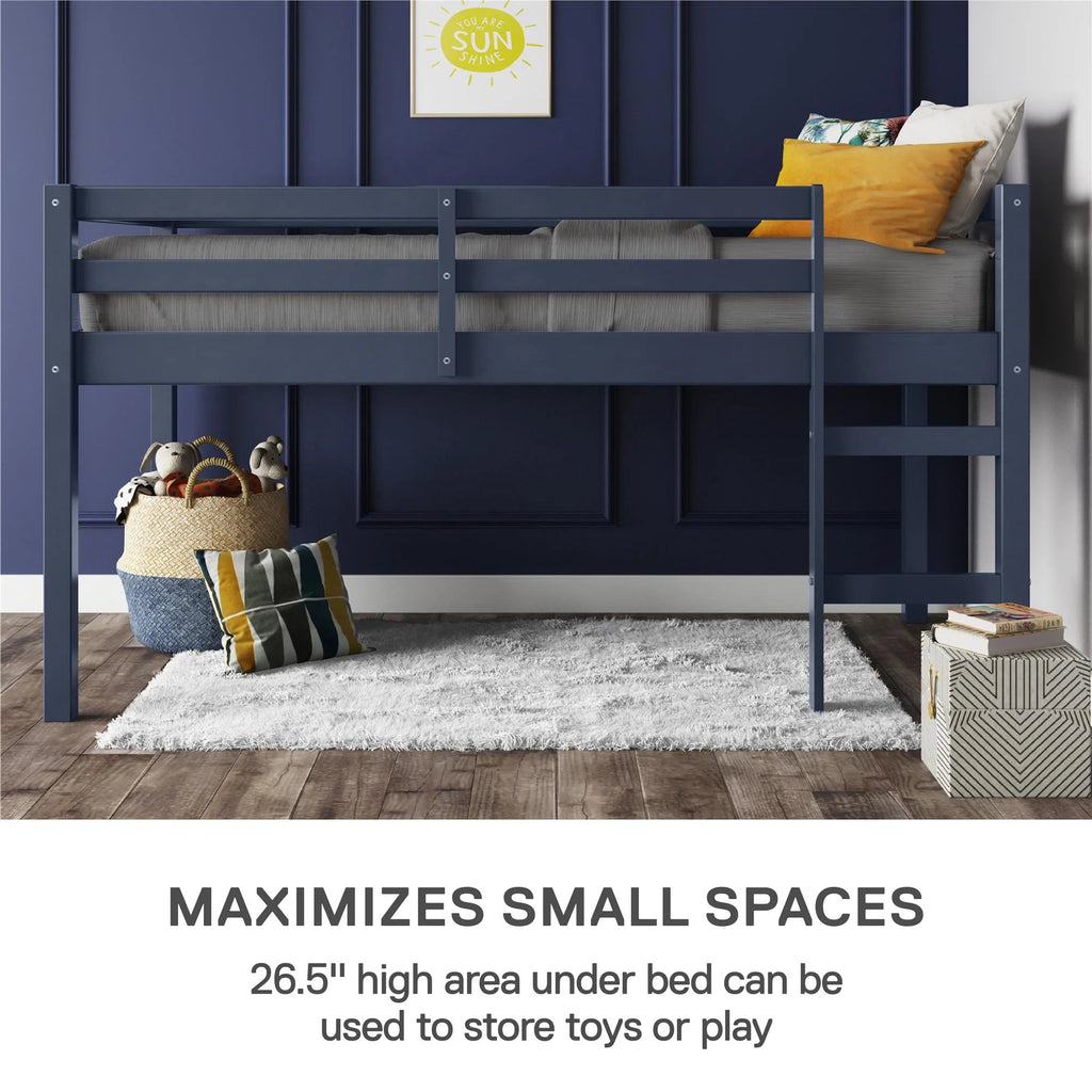 DHP Benson Junior Twin Loft Bed, Blue A41957