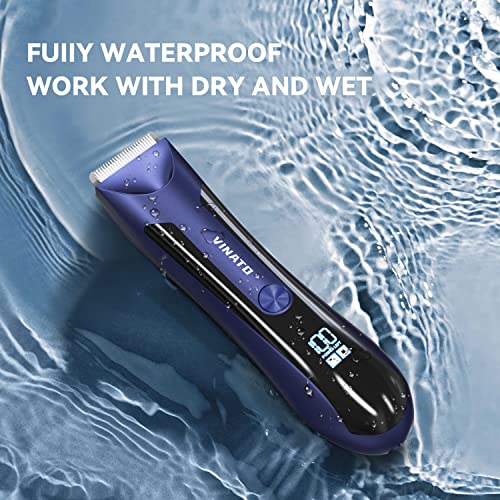 Electric Body Hair Trimmer for Men, Waterproof Ball Shaver with USB Recharge Dock F8511