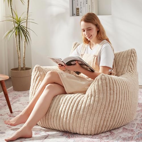 Giant Bean Bag Chair with Filling and Armrests for Adults Teens P241564