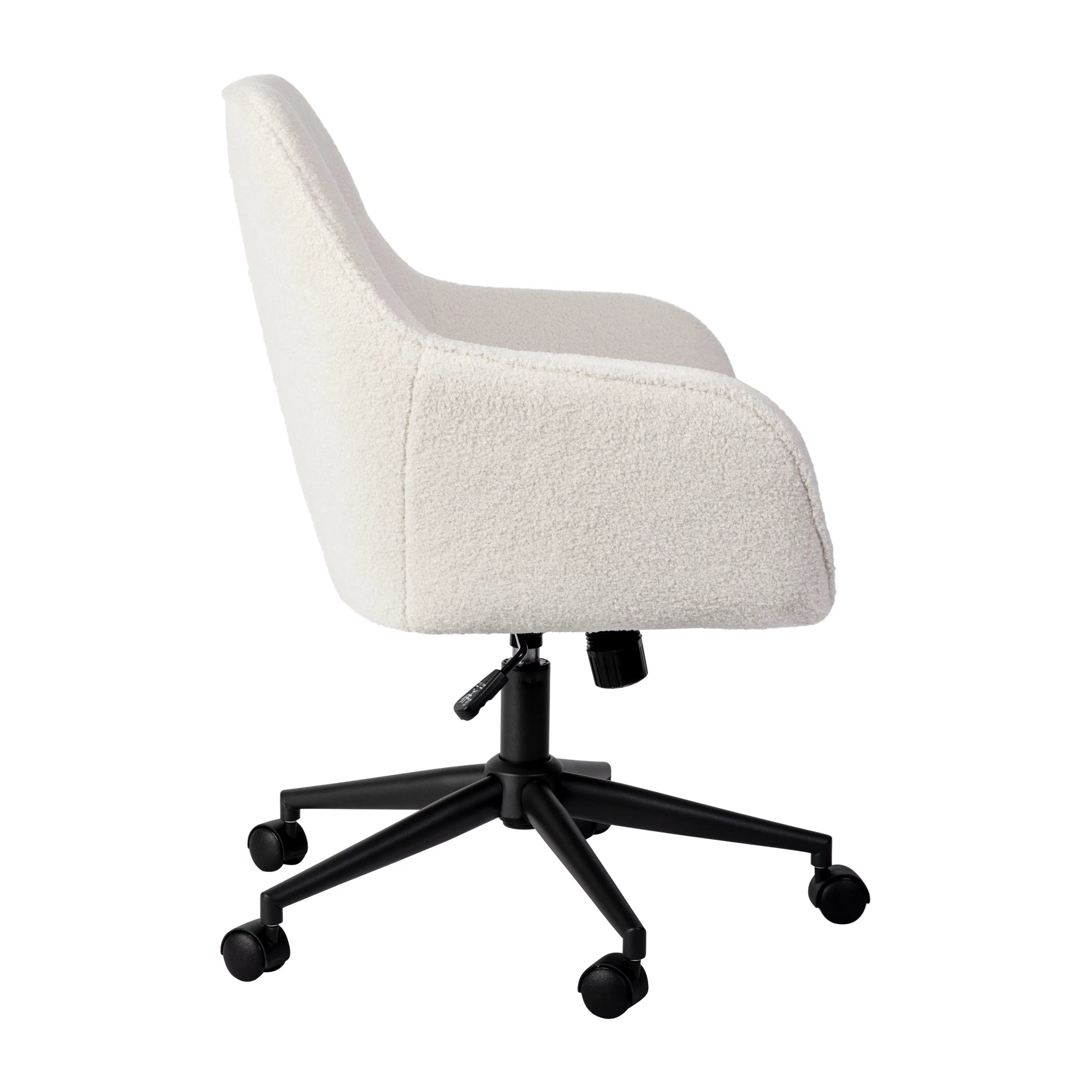 Martha Stewart Rayna Upholstered Office Chair, White/Oil Rubbed Bronze Q2991