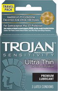 TROJAN Sensitivity Ultra Thin Lubricated Condoms (Pack of 1) 3 Count