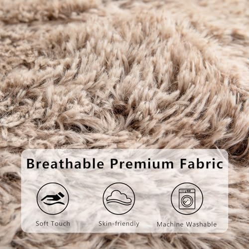 BYBYME Giant Faux Fur Bean Bag Chair for Adults with Filler T1937