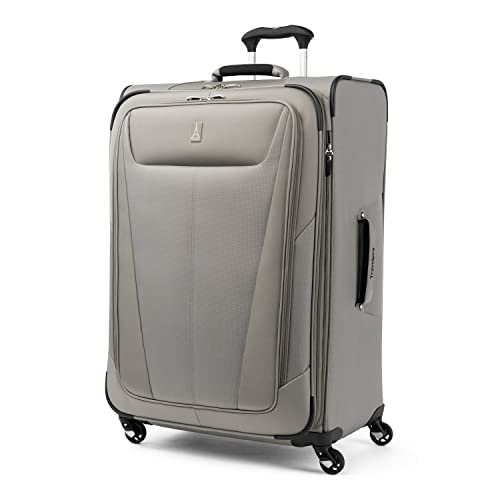 Travelpro Maxlite 5 Softside Expandable Carry on Luggage with 4 Spinner Wheels, Lightweight Suitcase, Men and Women, Slate Green, Compact Carry on 20-Inch