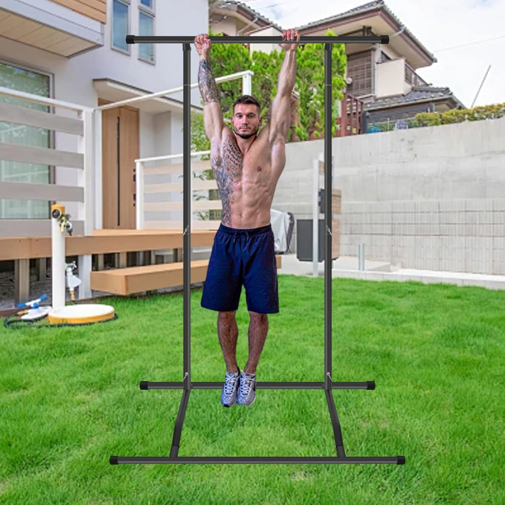 BotaBay Pull Up Bar Free Standing Dip Station 220lbs with Bag H518