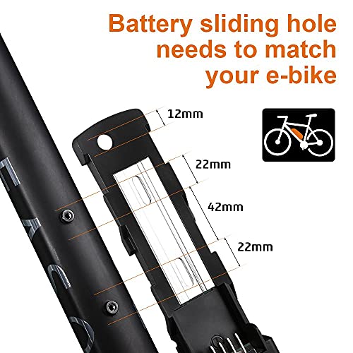 Yose Power 36V/48V/52V Ebike Down Tube Battery with Charger U127