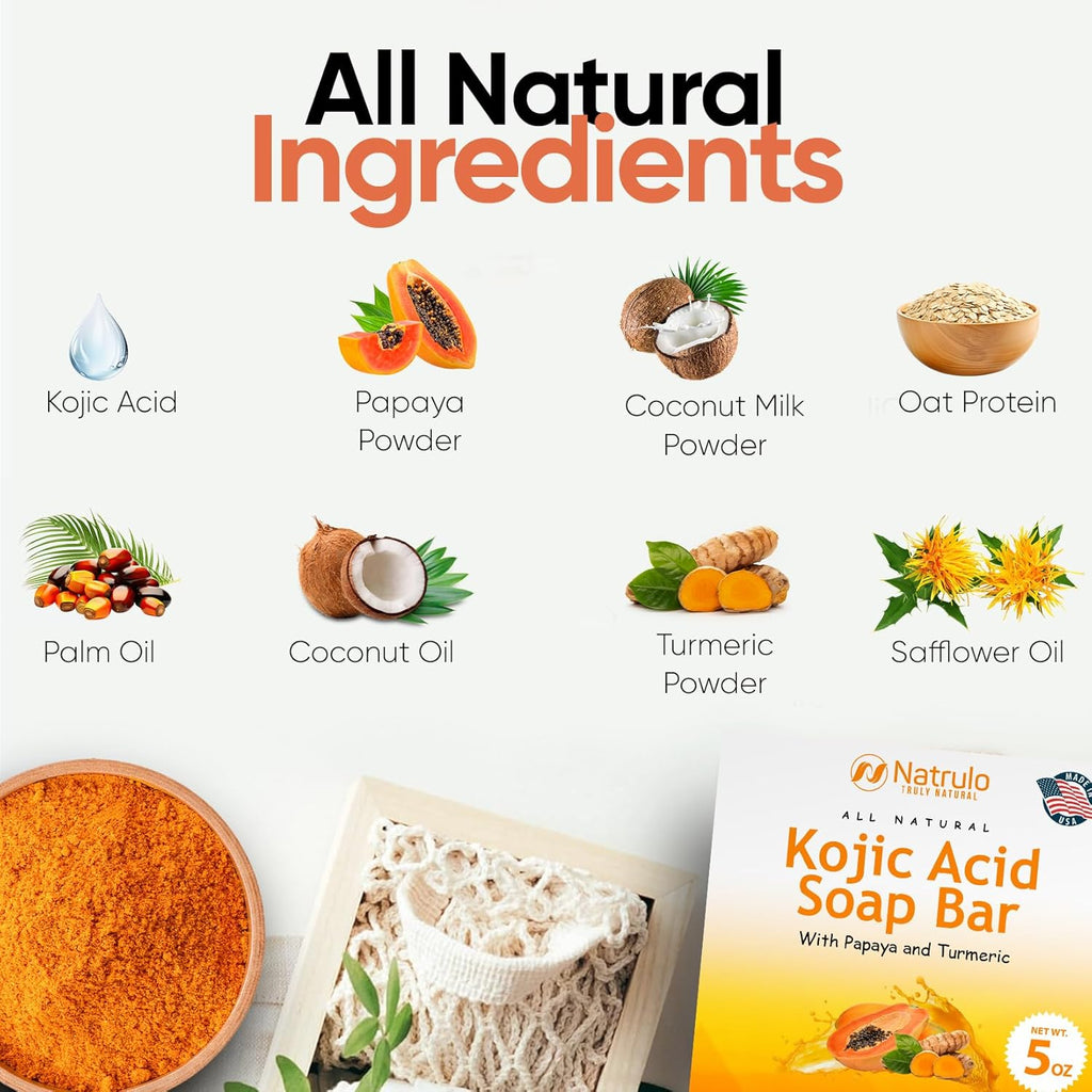 Kojic Acid Soap for Hyperpigmentation Skin Brightening Face and Body Wash V219453