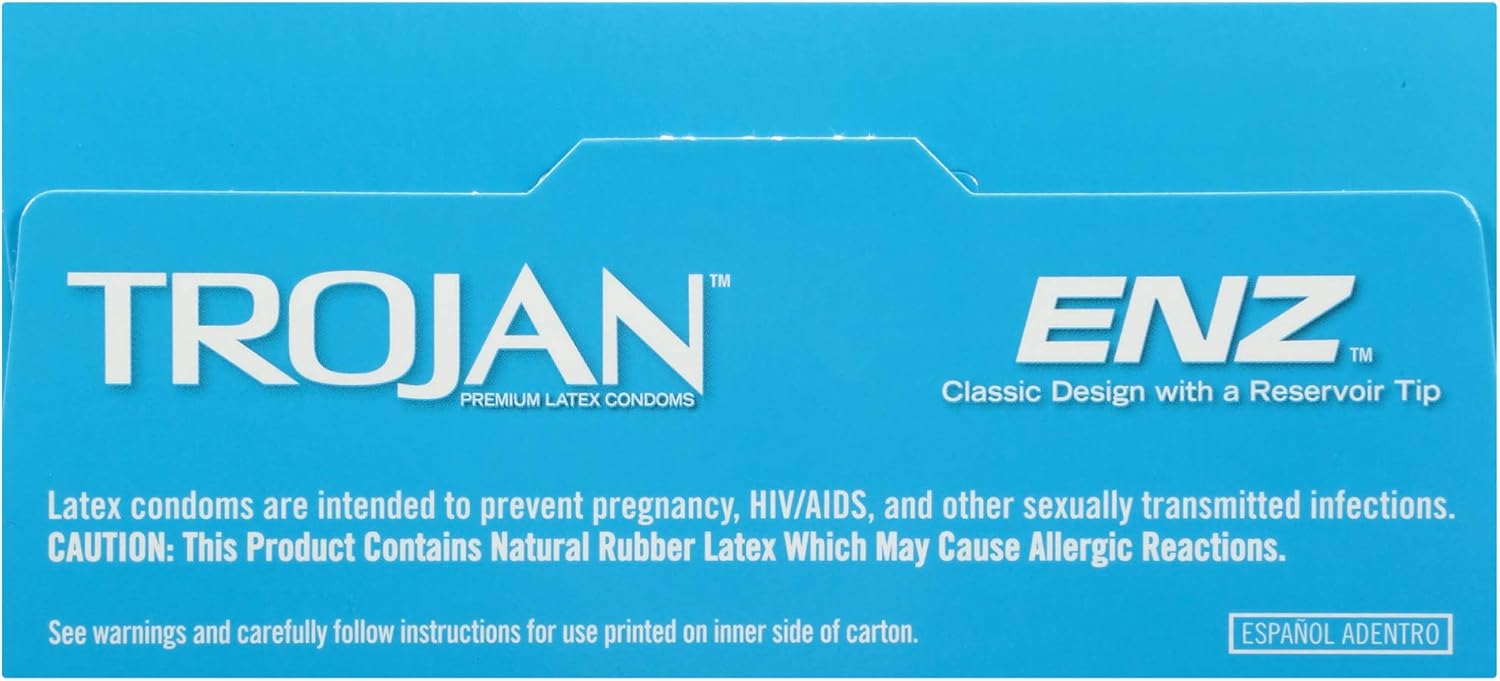 TROJAN ENZ Lubricated Condoms, Latex, 36 Count H473