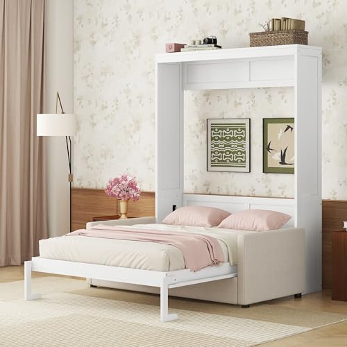 Ball & Cast Murphy Bed Queen Size with Cushion, White B692
