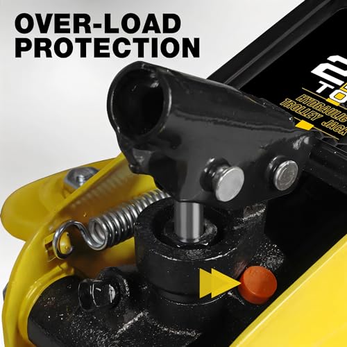 YELLOW JACKET 2.5 Ton Trolley Jack with Carrying Case, 5500 lb Capacity N593266