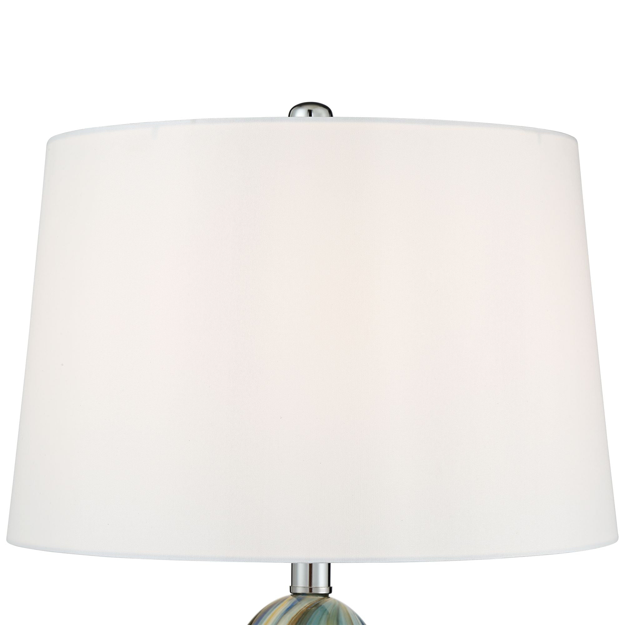 Possini Euro Design Pablo 27" Tall Modern Coastal Table Lamp Set of 2 Blue Art Glass N426736