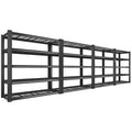 REIBII 3010LBS Storage Shelves 72" H Garage Shelving Heavy Duty Metal Shelving 5 Tier Adjustable Metal Shelves for Storage for Pantry Kitchen Basement 72" H x 35.5" W x 16" D, Black