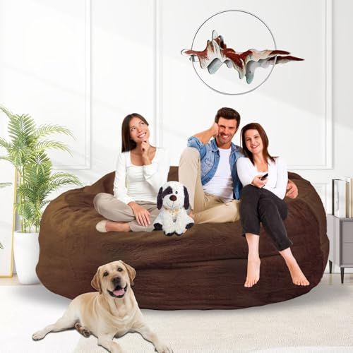 Bean Bag Chair for Adults 3FT, Soft Removable Cover, Light Gray M535251