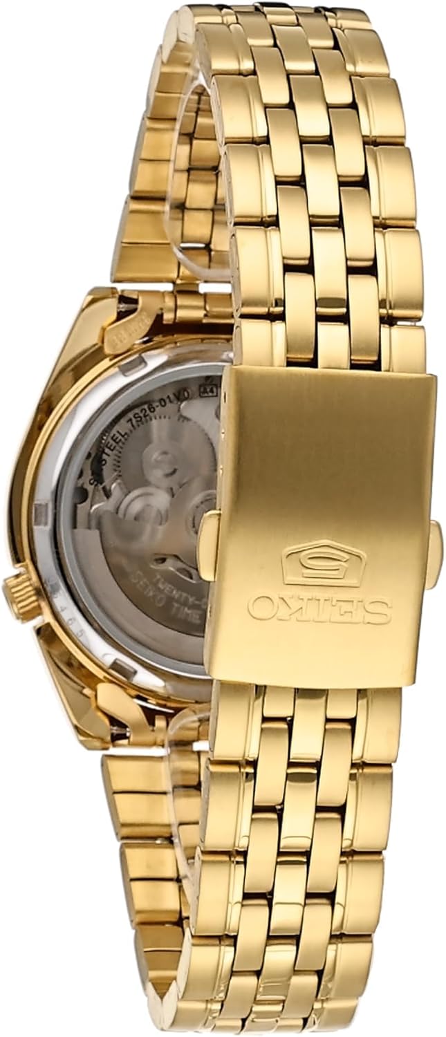 Seiko Men's SNK366K 5 Automatic Gold Stainless Steel Watch J1278