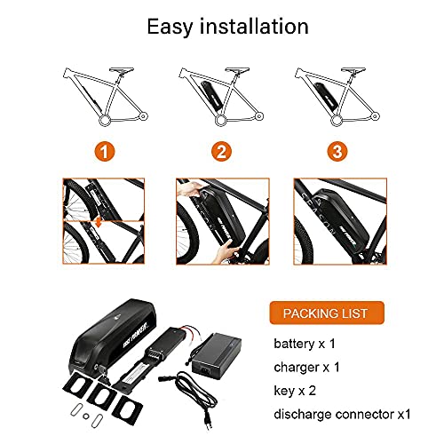 Yose Power 36V/48V/52V Ebike Down Tube Battery with Charger U127