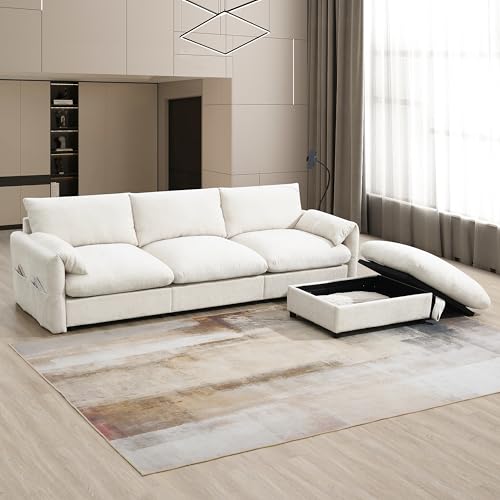 Oversized Modular Sectional Sofa with Movable Ottoman E909
