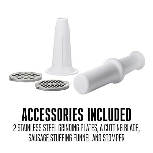 Weston Electric Meat Grinder & Sausage Stuffer, 750 Watt, Stainless Steel Plates Z3185
