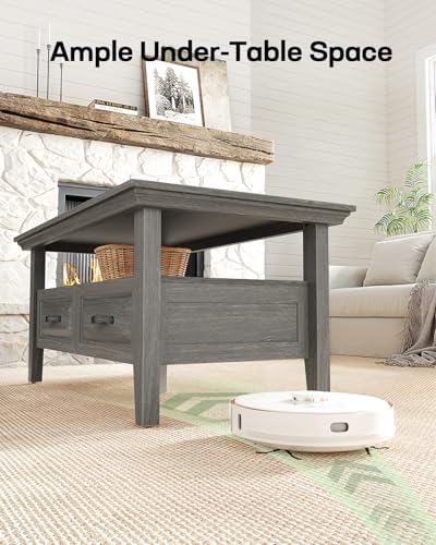 Marsail Lift Top Coffee Table with Storage, Natural Oak L27078