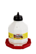 Little Giant® Plastic Poultry Waterer | Heavy Duty Plastic Gravity Fed Water Container | Easy to Fill | Snap on Jar | 3 Gallons