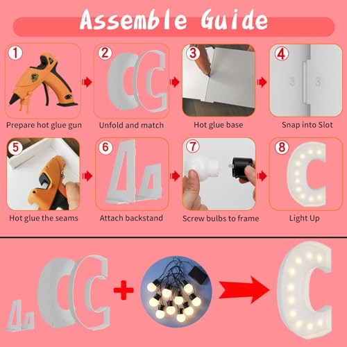3FT Marquee Light Up Letter C for Party Decor V204