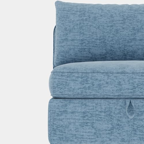 Oversized Modular Sectional Sofa with Movable Ottomans, U-Shaped Chenille J2923
