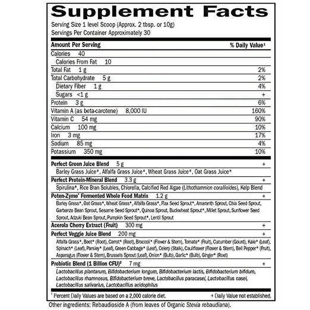 Garden of Life Perfect Food Original Super Greens 10.58oz R711654
