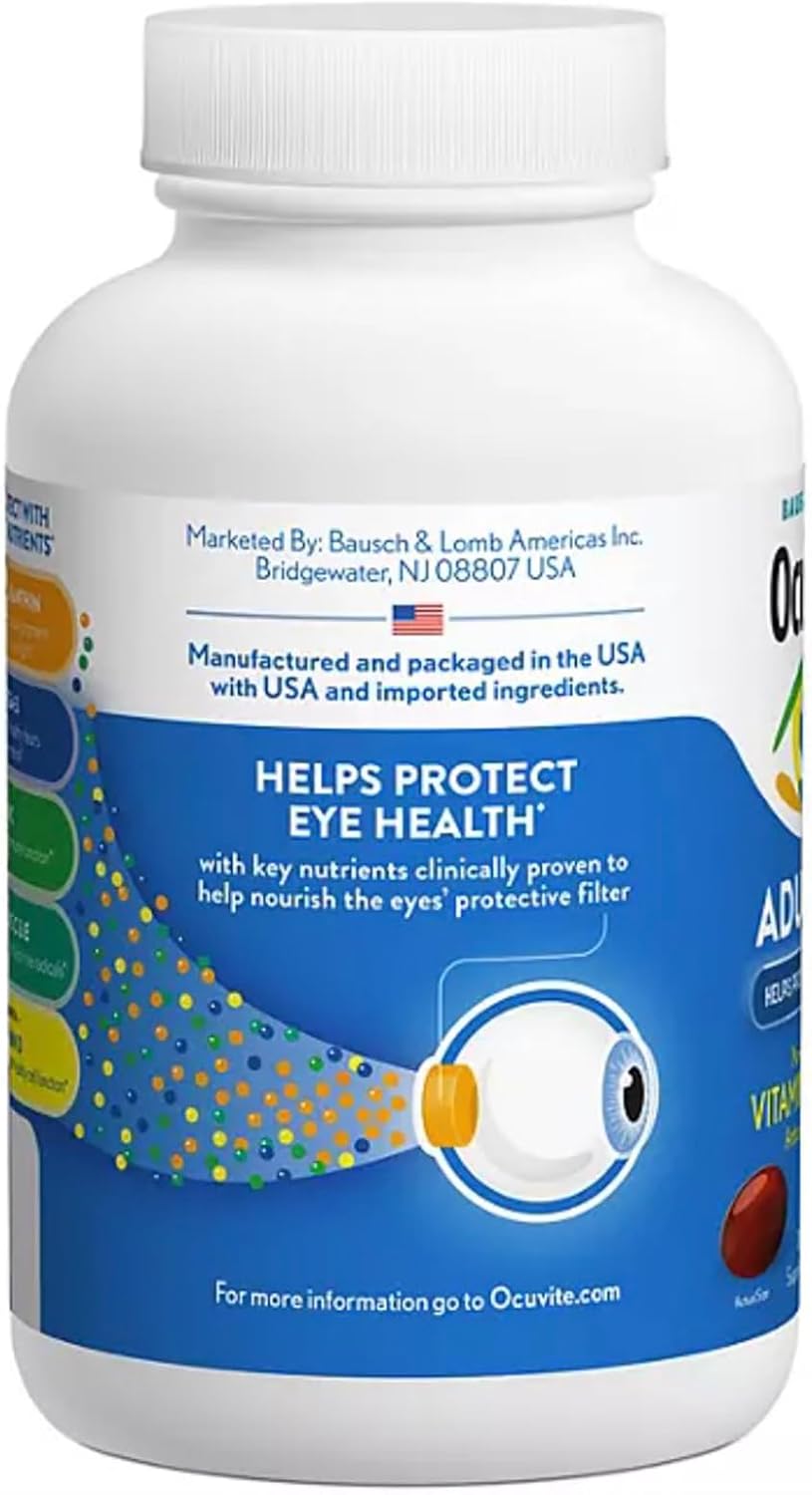 Bausch & Lomb Ocuvite Adult 50+ Eye Vitamin & Mineral Supplement, 150 Softgels, 2 Pack R766067