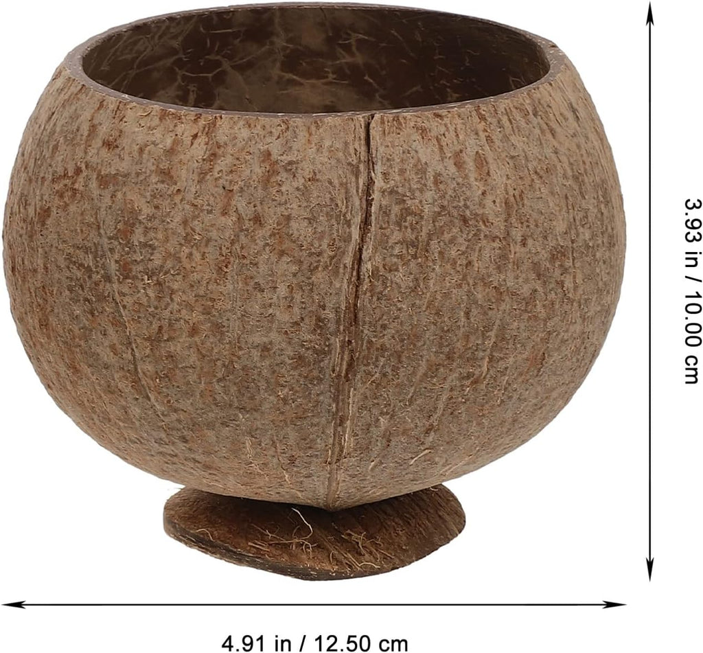 Tiki 4pcs Natural Coconut Shell Cups Hawaiian Luau Party D954539
