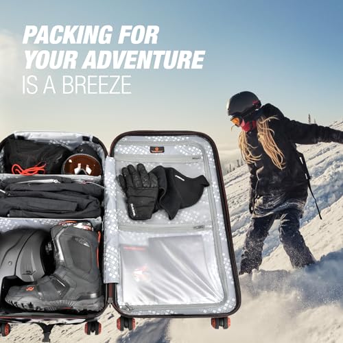 Traveler's Choice Maxporter II Hardside Polycarbonate Trunk Luggage with Spinner Wheels, Carbon Gray, 30" Q52928