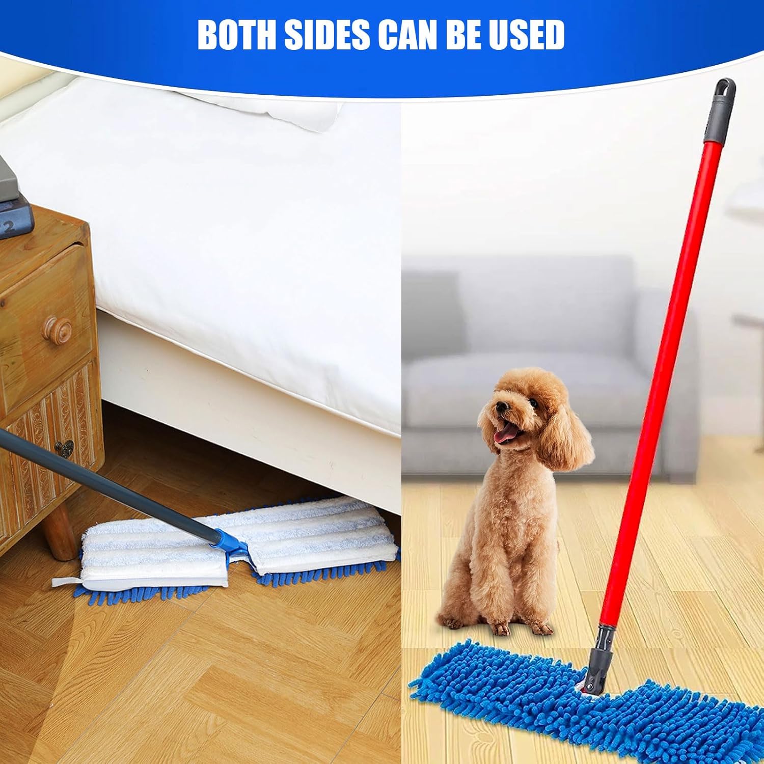 2 Pack Microfiber Mop Refills Compatible with O-Cedar Dual-Action Flip Mop D4314