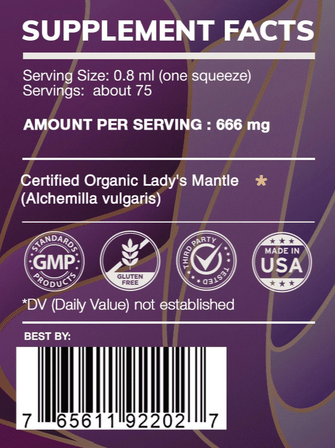 Lady's Mantle Alcohol Herbal Extract Tincture, Organic Dried Herb 2 oz G20689
