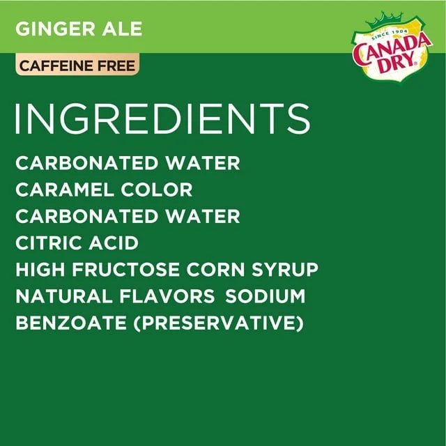 Canada Dry Ginger Ale 30 pk 7.5 fl oz O1201