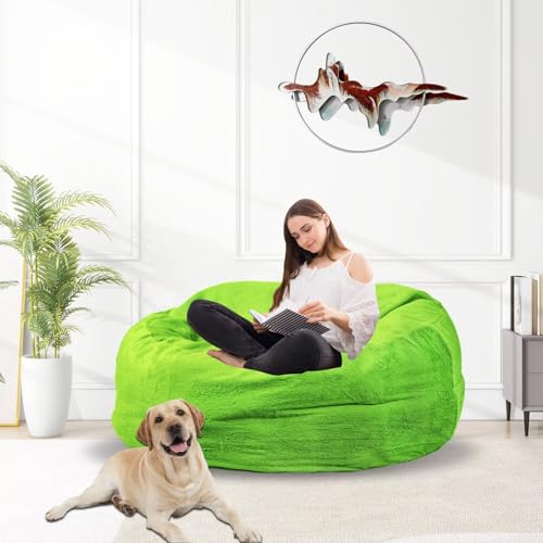 Bean Bag Chair for Adults 3FT, Soft Removable Cover, Light Gray M535251