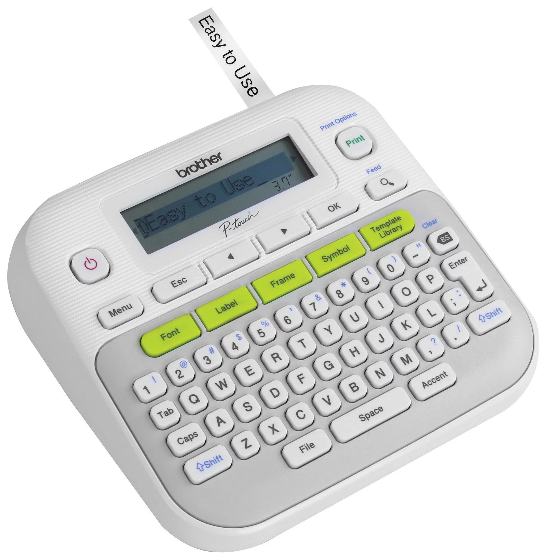 Brother P-touch PT-D210 Label Maker, White E49625