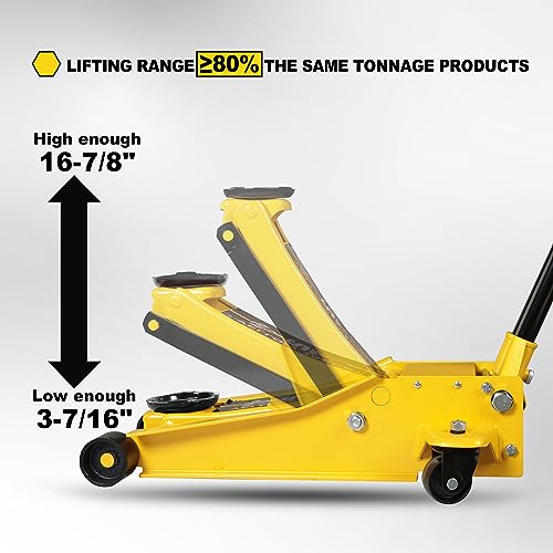 YELLOW JACKET 2.5 Ton Trolley Jack with Carrying Case, 5500 lb Capacity N593266