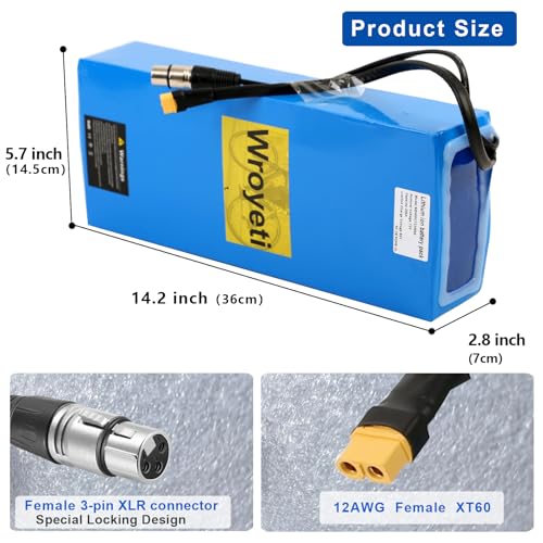 52V 20Ah Ebike Battery with 3A Charger and Connectors A732