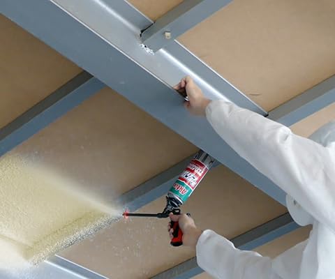Akfix Thermcoat Spray Foam Insulation Kit, Closed Cell Polyurethane, Gun & Cleaner Included E708271
