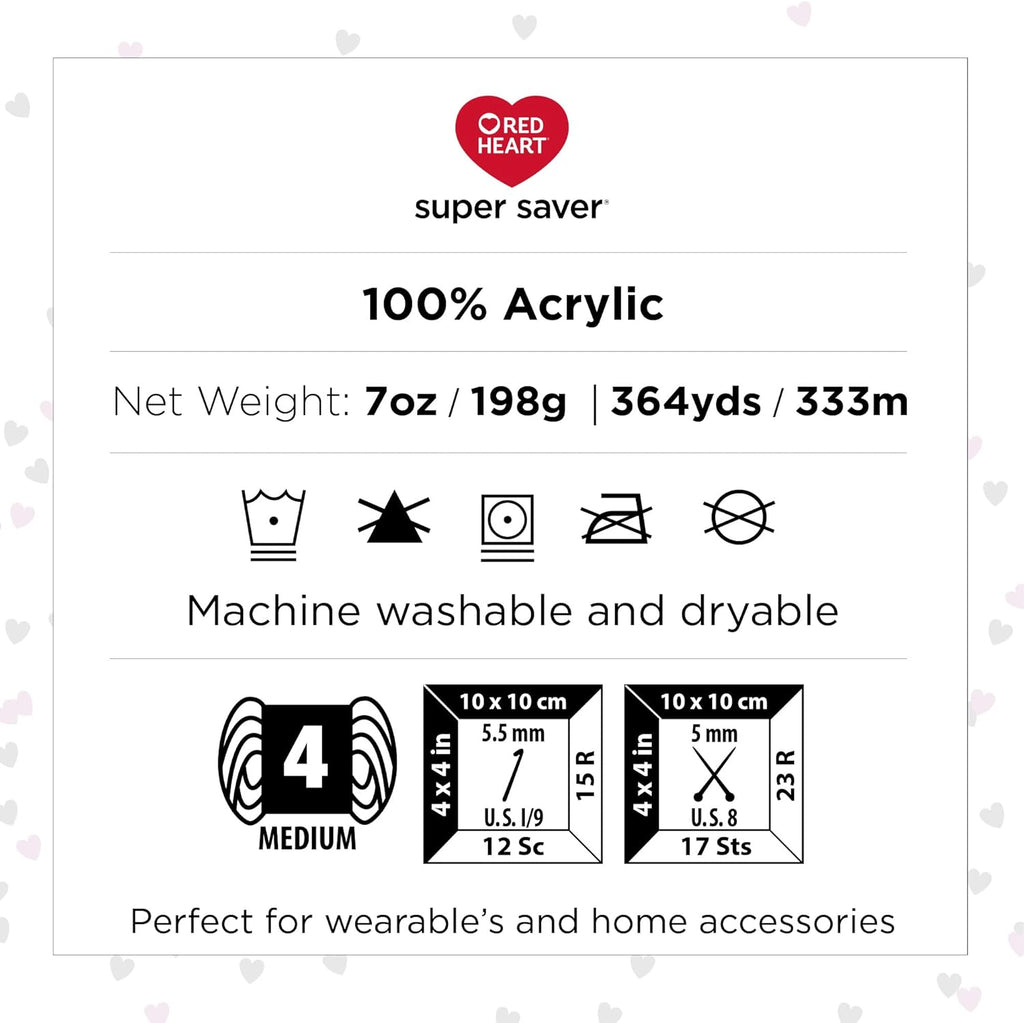 Red Heart Super Saver Pool Yarn 3 Pack Acrylic Worsted R81796