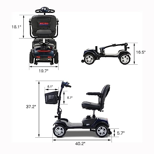 Folding Electric Mobility Scooter, 300W Motor, Silver A841